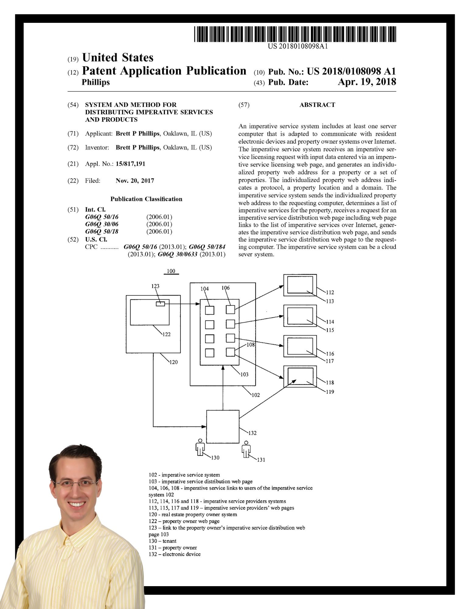 Patent with Profile Image of Brett P. Phillips