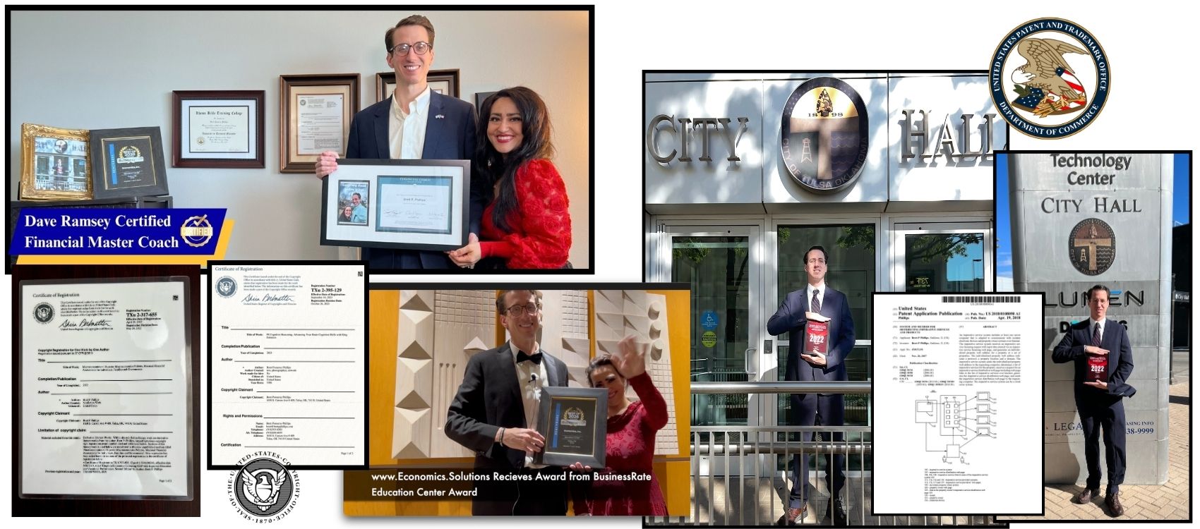 Certificates and Registrations Highest Rated Most Review Financial Coach in Tulsa OK Copyright Certificates and Patent Awarded to Brett P. Phillips